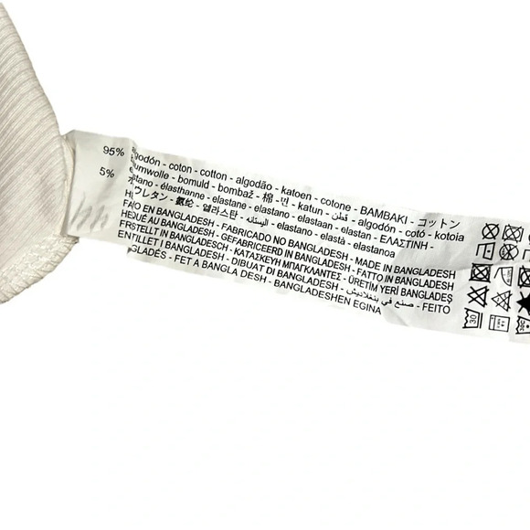 Zara  crop top . Women XXS deep Vee,cotton knit,rib,short sleeve,shirt collar - Picture 10 of 10